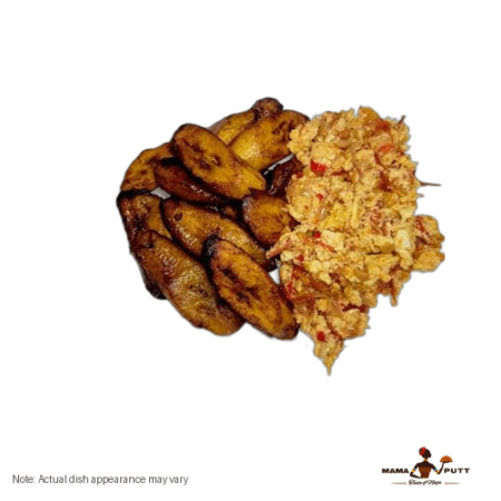 Egg sauce plantain